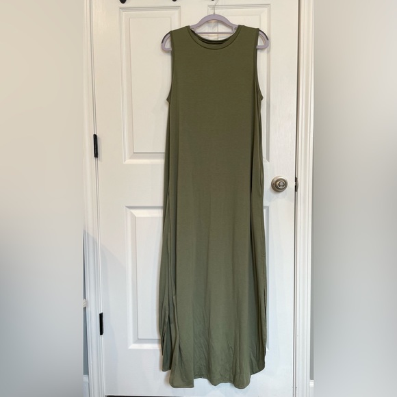 Women's Casual Loose Sundress Sleeveless Maxi Dresses Summer Dress with Pockets - Picture 6 of 6